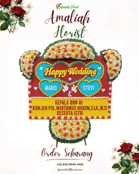 Papan Bunga Pernikahan Gambirkuning